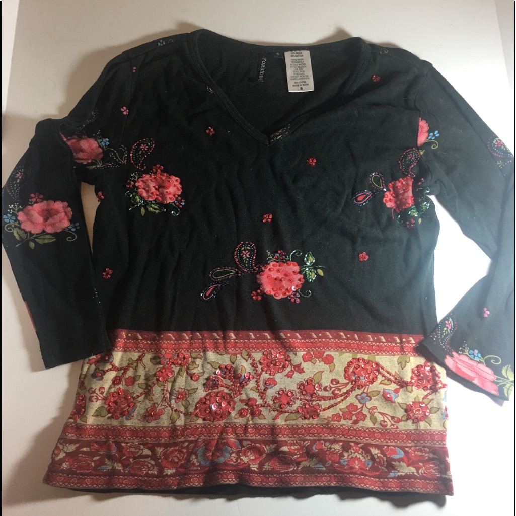 Black Sequence Top